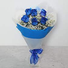 You can send flowers to dubai with same day flower delivery in a: Online Bouquet Of Blue Roses Gift Delivery In Uae Ferns N Petals