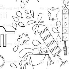 Kids Activity Page Holi Children Colouring Book Hindu Holi Drawing Family Art Projects Holi Images