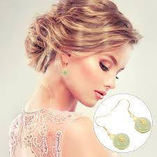 NUOLUX Jade Earrings Earringsjewelry Women Dangle Ear Jewelry Chic Drop  Gift Lady Studs, Hook