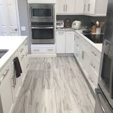 If hardwoods are properly sealed and maintained they will last for a dramatic colours such as dark grey and blue look fabulous in modern and contemporary kitchens. Kitchen Ideas Grey Floor Grey Wood Floors Kitchen Wood Floor Kitchen Grey Flooring