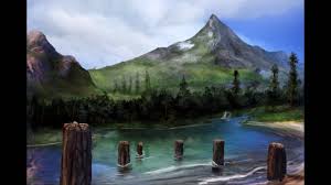 Bob Ross Paint Along Beauty Is Everywhere S01e14 Mountain Ridge Lake X8 Timelapse Youtube