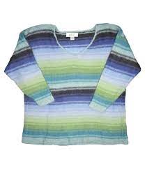 Katy D Mohair Blend Sweater Womens 22 Striped Pullover Katheryn Deene  Jumper | eBay