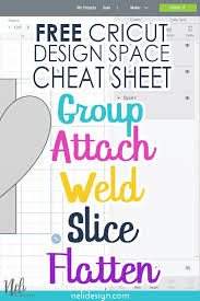 Articles cameo tutorial chat craft room decor craft room ideas craft room organization craft room storage craft tutorials cricut tutorials htv. Get His One Page Cheat Sheet For Free And Find Out All Group Attach Weld Slice And Flatten Tools Every Cricut Supplies Cricut Projects Beginner Cricut Free