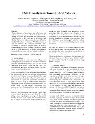 Initially, the assembly plants were mainly joint venture projects between european automobile manufacturers and local partners were previously their local distributors. Pdf Pestle Analysis On Toyota Hybrid Vehicles Tan Jh Academia Edu