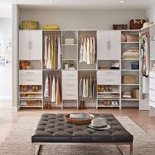 Closetmaid Style 25 In W Modern Walnut Corner Wood Closet Tower In 2020 Closet Renovation Wood Closet Systems Spare Room Closet