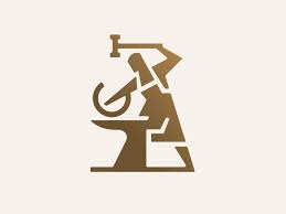 Iron Blacksmith Unique Logo Design Graphic Design Logo Welding Logo