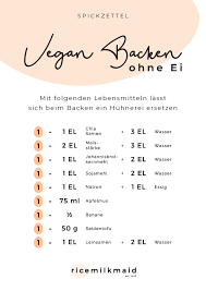 Pflanzlicher Ei Ersatz Vegan Backen Ricemilkmaid Vegan Backen Veganer Ei Ersatz Backen Ohne Ei