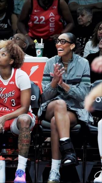 Loving every second 😄, A’ja Wilson is all smiles taking in the action from  the bench! , 📺 LVA-NYL | Prime | 2026 WNBA Commissioner’s Cup presented by  Coinbase | WNBA | Facebook