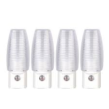 Unbranded White Automatic Dusk To Dawn Led Night Light 4 Pack 8935501 The Home Depot