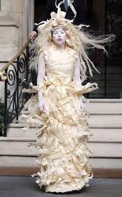Lady gaga is considered by many to be the biggest music star in the world today. Lady Gaga Wears A Dress Made Of Old Skin E Online Lady Gaga Outfits Lady Gaga Fashion Halloween Costumes For Girls
