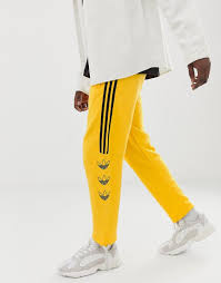 Black And Yellow Adidas Track Pants Adidas Originals Trefoil Stripe Sweatpants In Yellow Yellow Modesens Striped Sweatpants Track Pants Mens Hoodie Fashion