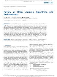 Learn computer vision in our training center in columbia. Pdf Review Of Deep Learning Algorithms And Architectures
