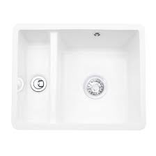 Available in branch for collection and for next day delivery. Caple Friska 1 5 Bowl Undermount White Ceramic Kitchen Sink 545 X 440mm Tap Warehouse