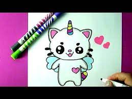 Apprendre à dessiner un panda kawaii apprendre à dessiner une licorne pixel art pokémon : Comment Dessiner Une Baleine Licorne Kawaii Dessin Kawaii Et Facile Youtube Easy Drawings Cute Cat Drawing Easy Cute Cat Drawing