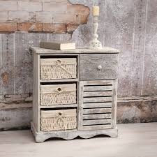 Schrank Kommode Sideboard Anrichte Shabby Stil 3 Korbe Highboard Beistellschrank In 2020 Regal Mit Korben Kommode Sideboard Shabby