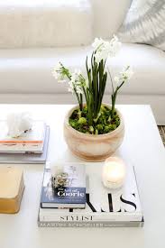 You might even want to style it like you would a work of art. Spring Coffee Table Styling With A Diy Bulb Arrangement Modern Glam