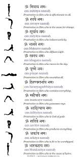 The 12 Mantras For Surya Namaskar Source Tumblr Com Yoga Mantras Yoga Asanas Vedic Mantras