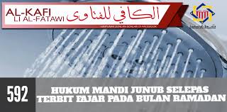 Ini antara amalan boleh dilakukan kalau nak kumpul banyak pahala, walaupun sedang dalam haid allah swt memerintahkan hambanya melaksanakan mandi wajib bagi sesiapa yang. Pejabat Mufti Wilayah Persekutuan Al Kafi 592 Hukum Mandi Junub Selepas Terbit Fajar Pada Bulan Ramadan