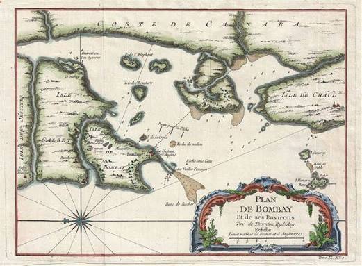 Plan De Bombay et de Ses Environs, Tire de Thornton Hyd. Ang.: Geographicus Rare Antique Maps