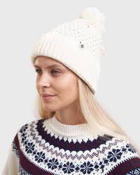 Alpaca Wool Pompom Beanie: Honeycomb Knit Winter Hat