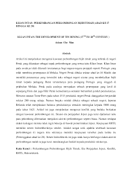 Memenuhi keperluan ekonomi akibat perkembangan bijih timah dan getah. Pdf Klian Intan Perkembangan Perlombongan Bijih Timah Abad Ke 17 Hingga Ke 20 Mohamad Azizan Academia Edu