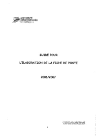 En tenant compte de l'environnement de travail et des missions confiées aux salariés, le poste tel qu'il est tenu par ce les gaffes qui agacent les recruteurs en entretien d'embauche. Fiche De Poste Agent D Entretien Pdf Notice Manuel D Utilisation