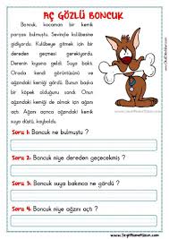 Okuma Anlama Metni Ac Gozlu Boncuk Okuma Okuma Calismasi Ogrenme