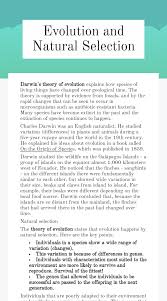 What conclusion did he reach about these variations? Evolution And Natural Selection Interactive Worksheet By Lydia Cabrales Wizer Me