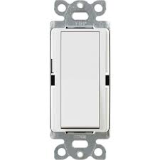 Lutron Claro 15 Amp Single Pole Rocker Switch With Locator Light White Ca 1psnl Wh The Home Depot Light Switch Lutron Night Light