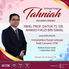 Saudara timbalan pengarah titisan ilmu 2005/2006. Prof Datuk Ir Dr Wahid Omar Tamat Perkhidmatan Sebagai Naib Canselor Utm Ke 6 Utm Newshub
