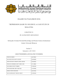 In 2000, the country had declared itself free of the crippling and potentially fatal disease. Pdf Depression Leads To Violence A Case Study In Malaysia Farhad Ahmad Academia Edu