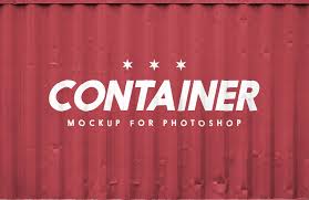 Free Shipping Container Logo Mockup Psd Logo Mockup Logo Mockups Psd Free Logo Mockup
