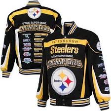 Pittsburgh Steelers 6 Time Super Bowl Champion Twill Jacket Xl The Ordinary