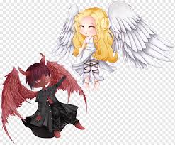 Latest chrome themes for anime lovers. Shoulder Angel Devil Demon Anime Demon Love Computer Wallpaper Fictional Character Png Pngwing