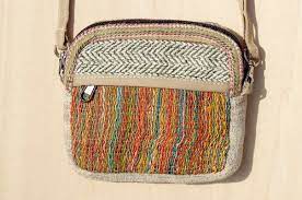 手工天然棉麻收納包 民族風零錢包 相機包 手機包 卡夾 熱帶森林拼接 限量一件 omhandmade pinkoi bags crossbody