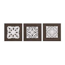 Mandala tattoo mandala art window wall stained glass art suncatchers bohemian decor house warming kids room my etsy shop. Set Of 3 12 Square Mandala Trinity 3d Embellished Linen Canvas Wall Art White Brown Target