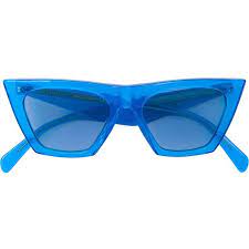 Celine Eyewear Cat Eye Acetate Sunglasses 440 Liked On Polyvore Featuring Accessories Eyewear Sunglasses Blue Cat Eyewear Blue Sunglasses Blue Glasses