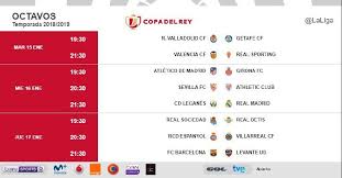 Tras dos derrotas consecutivas ante osasuna en liga y contra el athletic club en semifinales de supercopa de. Copa Del Rey Horarios De Los Partidos De Vuelta De Octavos De La Copa Del Rey Marca Com