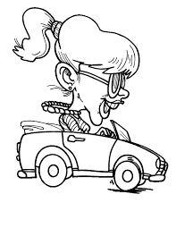 Whether its a boy coloring or a girl coloring or even an adult, they're sure to love these fabulous car coloring pages. Girl Driving Car Fast Coloring Pages Best Place To Color