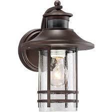 John Timberland Outdoor Wall Light Fixture Oil Rubbed Bronze 11 1 4 Seedy Glass Motion Sensor For Exterior House Porch Patio Deck Target