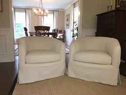 Barrel Chairs With Drop Cloth Slipcovers Slipcovers For Chairs Drop Cloth Slipcover Leather Tub Chairs