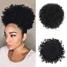 Finally, if you're looking for updos for short hair suitable for a wedding, prom, or other formal event, the options are limitless. Amazon Com Leosa High Puff Afro Ponytail Drawstring Short Afro Kinky Curly Pony Tail Clip In On Synthetic Curly Hair Bun Made Of Kanekalon Fiber Puff Ponytail Wrap Updo Hair Extensions With