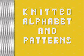 Once i enlarged the chart paper. Knitted Alphabet And Patterns Stunning Symbol Fonts Creative Market