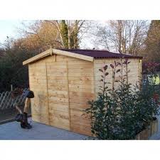abri en bois 5 76m plancher couverture plaques ondulees abri bois abri jardins en bois