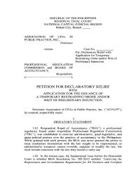 Sample authorization letter for claiming of philippine passport at dfa or philippine embassy. Declaratory Relief Philippines Fill Online Printable Fillable Blank Pdffiller