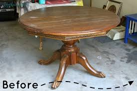 Antique victorian oak round clawfoot dining room table stenellaantiques. Before And After The Claw Foot Dining Table Revolutionaries Market
