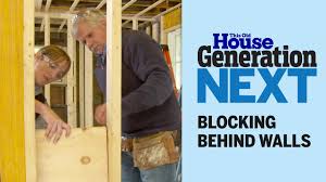 Working with blocks, you save about 30% 40% of your time. How To Block Behind Walls Generation Next This Old House Youtube