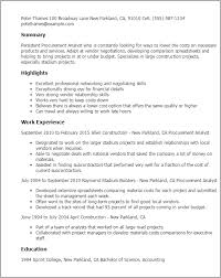 1 procurement analyst resume templates