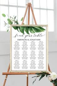 Palm Leaf Seating Chart