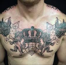 Create a modern take on st michael the archangel for my. Tattoo Crown On Chest 08 12 2019 011 Tattoo Crown Tattoovalue Net Tattoovalue Net